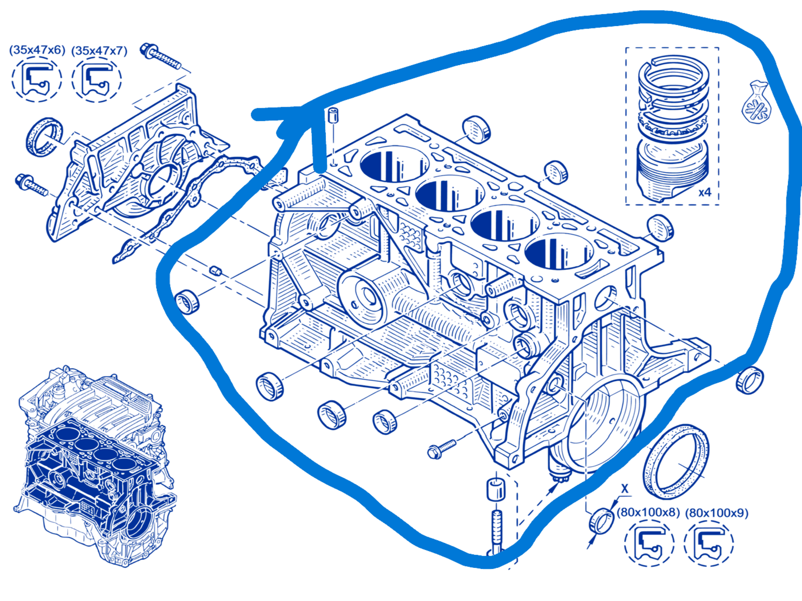 MOTOR BLOĞU (1.4_16v ) CLİO 1 MEGANE 1 SCENİC 1