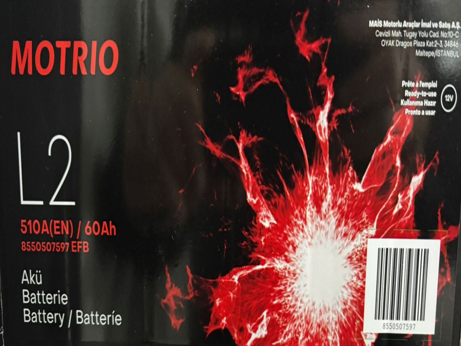 AKÜ 60AH 510A EFB STARD STOP